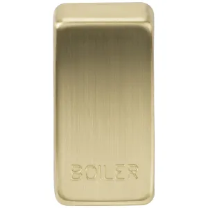 Switch cover "marked BOILER" - brushed brass
