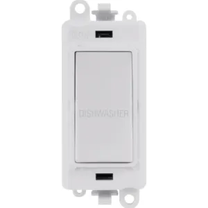 20AX Double Pole Switch Module - Polar White - Dis