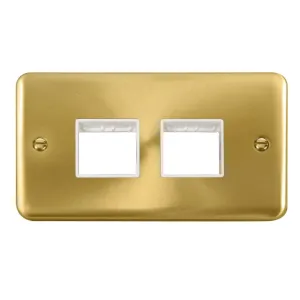 2 Gang MiniGrid Unfurnished Plate - 2 x 2 Aperture