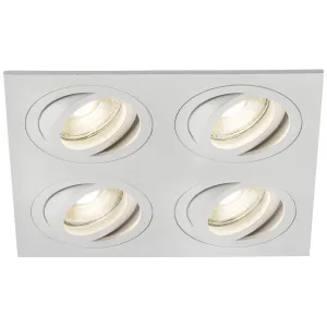 Ambar Quad Tilt Square Downlight White