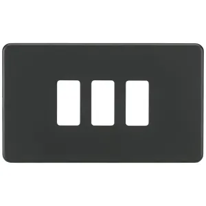 Screwless 3G grid faceplate - anthracite
