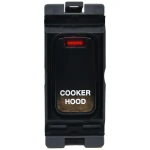 20A 1W DP SW LED MKD COOKER HOOD BLACK