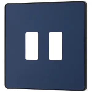 GRID FRONT PLATE - PCD EVOLVE - MATT BLUE - 2 GANG