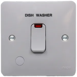 20A DP Sw Neon F/O mkd DISHWASHER