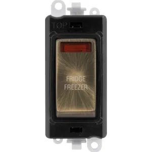 20AX Double Pole Switch With Neon Module - Black -