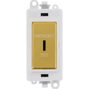 20AX Double Pole Keyswitch 'Emergency Test' - Whit