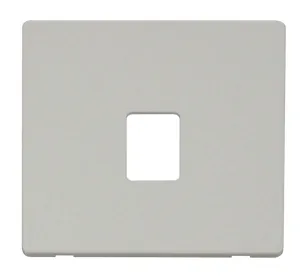Single RJ11/RJ45 Socket Outlet Cover Plate - White