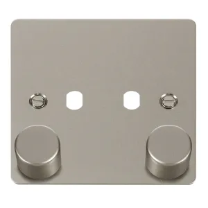 FPPN 2 GANG DOUBLE DIMMER PLATE & KNOBS