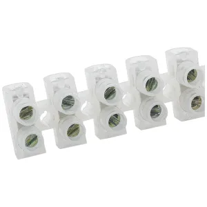 CLEAR 5A 6 WAY CONNECTOR STRIP POLISHEDYETHYLENE