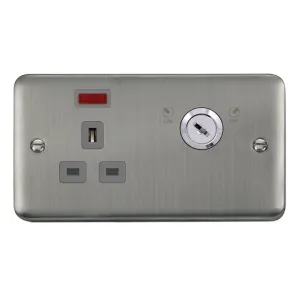 13A Ingot 1 Gang Double Pole Key Lockable Switched