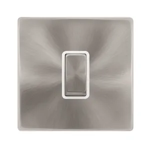 10AX INGOT 1 GANG INTERMEDIATE SWITCH - BRUSHED ST