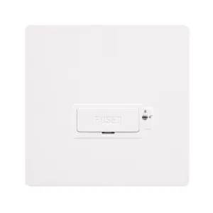 13A LOCKABLE  FUSED CONNECTION UNIT - METAL WHITE