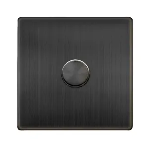 1 GANG 2 WAY 100W DIMMER SWITCH - MATT BRONZE
