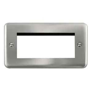 2 Gang New Media- Unfurnished Plate - 4 Apertures