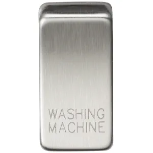 Switch cover "marked WASHING MACHINE" - brushed ch