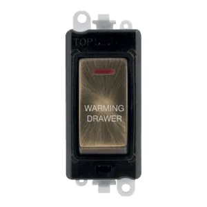 20AX Double Pole Switch With LED Module - Black -