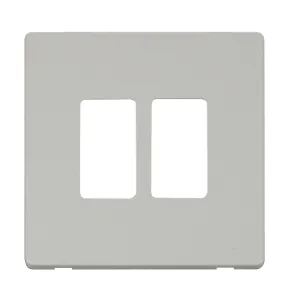 2 Gang GridPro Frontplate - White
