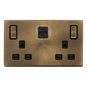 DEFINITY COMPLETE 'INGOT' 13A 2 GANG SWITCHED SAFE