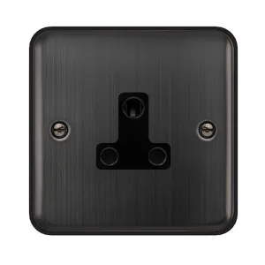 5A ROUND PIN SOCKET OUTLET - MATT BRONZE - BLACK I