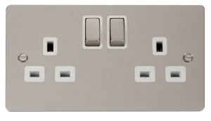 Ingot 2-Gang 13A DP Switched Socket  - White