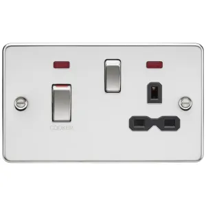 45A DP Switch & 13A Socket with Neons - Polished C