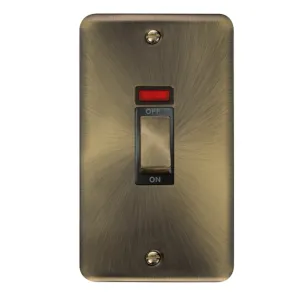 Deco Plus - 50A 2 Gang Double Pole Switch With Neo