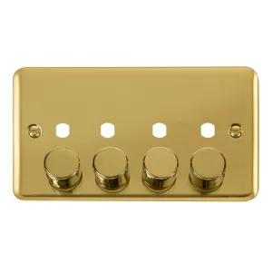 DPBR 4 GANG DOUBLE DIMMER PLATE & KNOBS