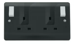 13A 2G DP Outboard Switched Locating Plug Socket (