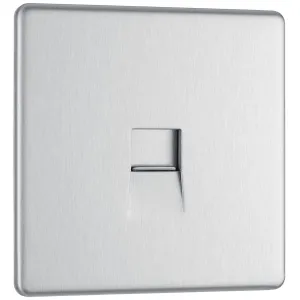 SCREWLESS FLATPLATE BRUSHED STEEL SINGLE MASTER TE