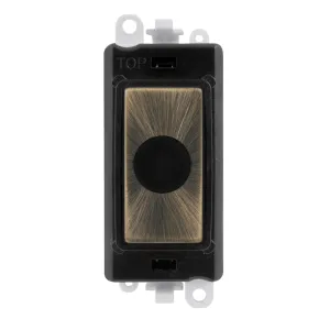 20A Flex Outlet Module - Black - Antique Brass
