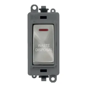 20AX Double Pole Switch With LED Module - Grey - S