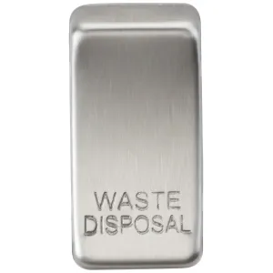 Switch cover "marked WASTE DISPOSAL" - brushed chr