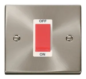 Deco - 50A 1 Gang Double Pole Switch - Red Rocker