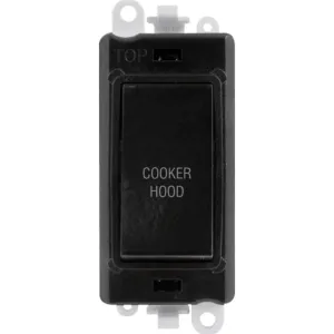 20AX Double Pole Switch Module - Black - Cooker Ho