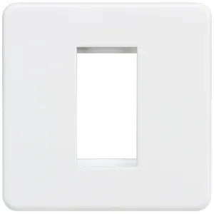 Screwless 1G Modular Faceplate - Matt White