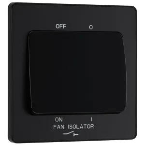 EVOLVE MATT BLACK (BLACK) FAN ISOLATOR SWITCH, 10A
