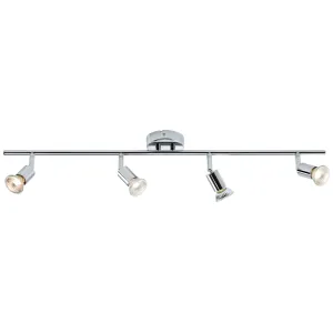 230V GU10 Quad Bar Spotlight - Chrome
