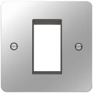 ER STYLE PLATE1 MODULE POLISHED STEEL BK