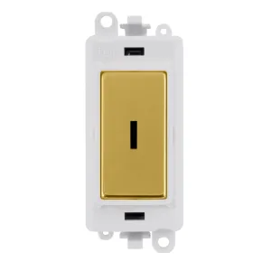 20AX 2 Way Keyswitch Module - White - Polished Bra
