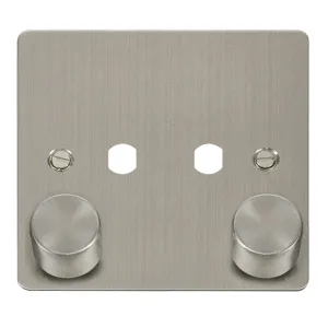 FPSS 2 GANG DOUBLE DIMMER PLATE & KNOBS