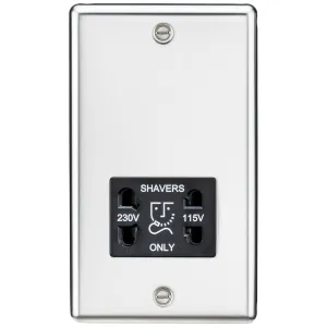 115/230V Dual Voltage Shaver Socket - Polished Chr