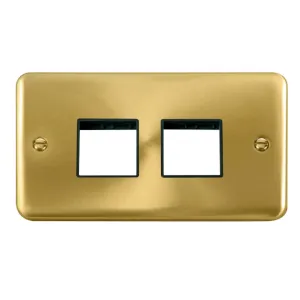 2 Gang MiniGrid Unfurnished Plate - 2 x 2 Aperture