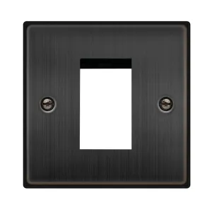 1 GANG NEW MEDIA 1 APERTURE PLATE - MATT BRONZE