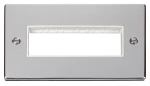 2 Gang Plate 6 In-Line Aperture - White