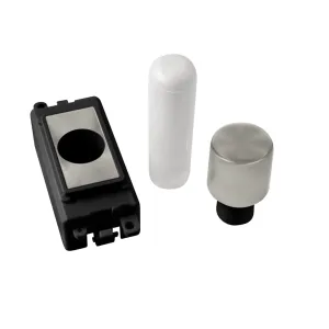 1 Module Dimmer Mounting Kit - Black - Satin Chrom