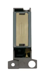 13A Fused Ingot FCU Modul - Black - Satin Brass