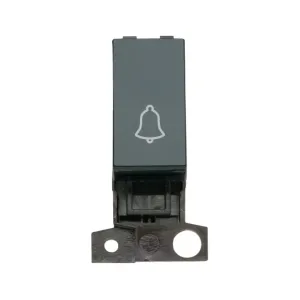 1 Way 10A Retractive Switch Module "Bell" - Black