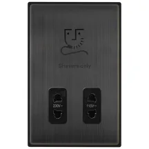 115V/230V DUAL VOLTAGE SHAVER SOCKET - MATT BRONZE