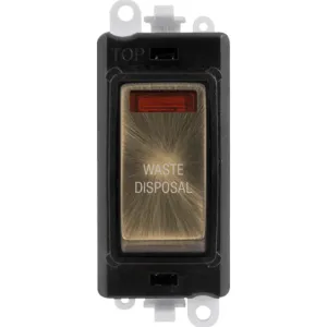 20AX Double Pole Switch With Neon Module - Black -