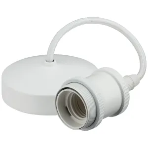 6" E27 Vintage Pendant Set - Matt White